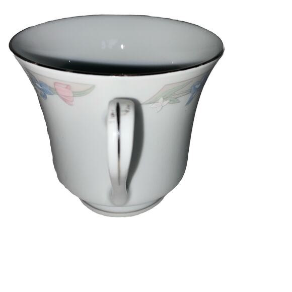 Illusions, 2 Footed Cups, Ring Of Flowers/Rim-silver Discontinued VTG - Picture 5 of 6